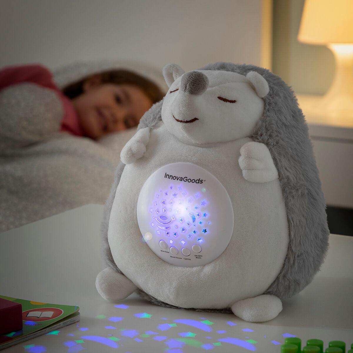 Peluche de erizo con ruido blanco y proyector de luz nocturna Spikey