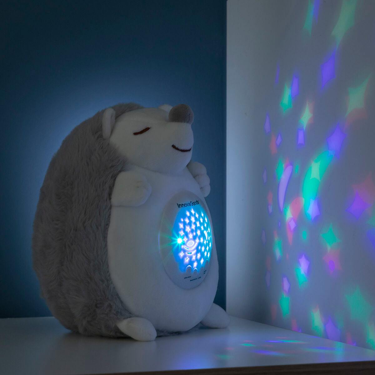 Peluche de erizo con ruido blanco y proyector de luz nocturna Spikey