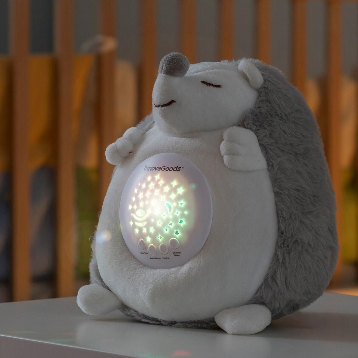 Peluche de erizo con ruido blanco y proyector de luz nocturna Spikey