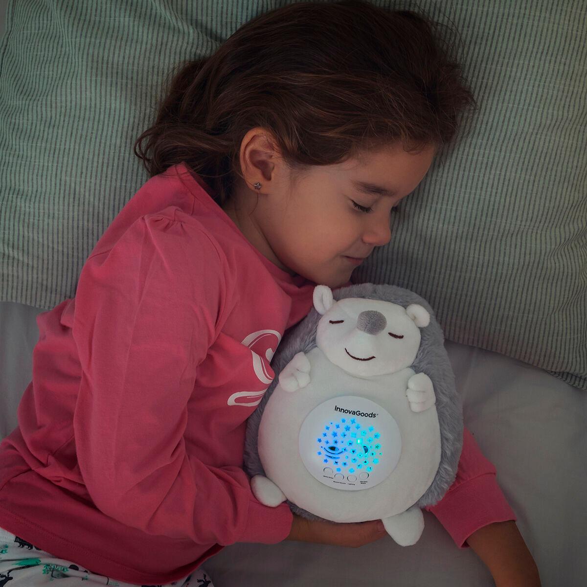 Peluche de erizo con ruido blanco y proyector de luz nocturna Spikey