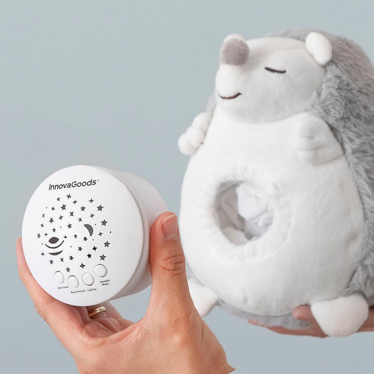 Hedgehog Soft Toy with White Noise and Nightlight Projector Spikey