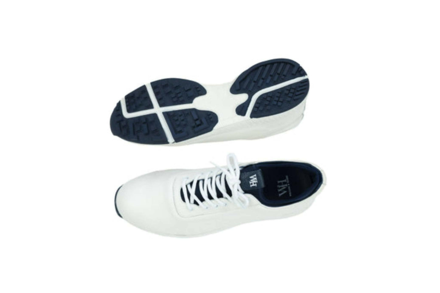 Zapatos de golf Deerskin Ace para hombre en blanco y azul marino