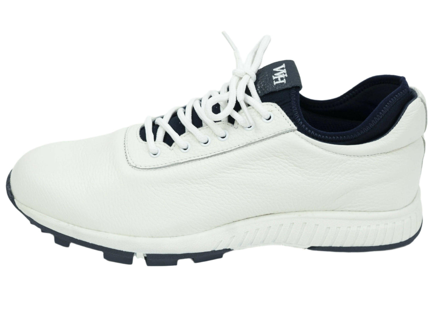 Zapatos de golf Deerskin Ace para hombre en blanco y azul marino