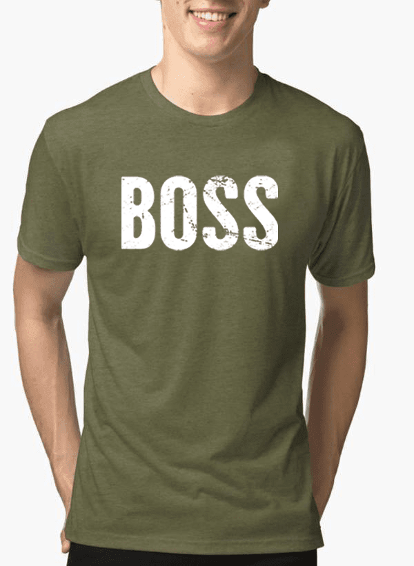 Boss Half Sleeves Melange T-shirt