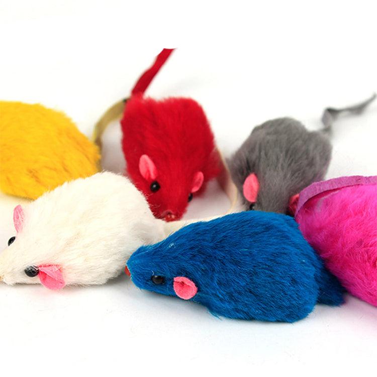 10 PIEZAS DE JUGUETES DE PELUCHE PARA GATO Y RATÓN (color aleatorio) 