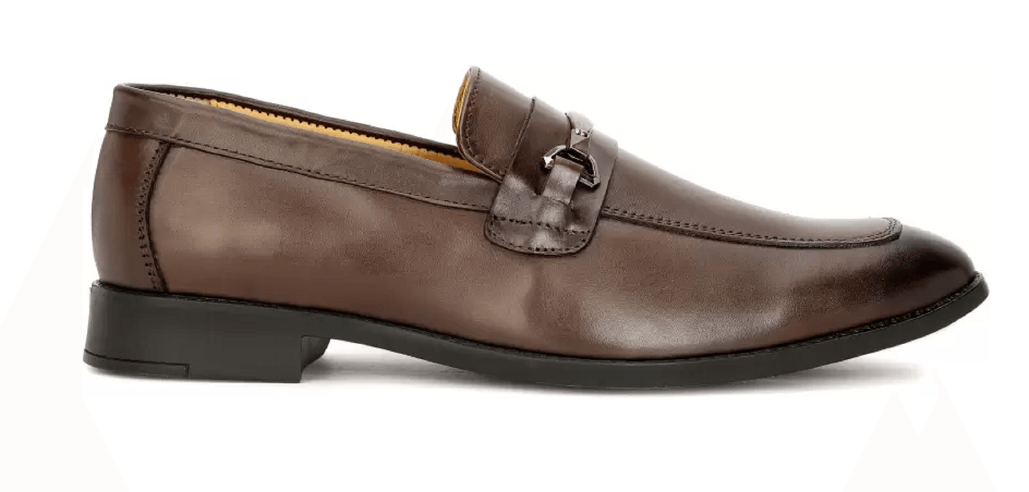 Zapatos cómodos y elegantes de cuero puro para hombre (marrón) (talla del Reino Unido: 9)