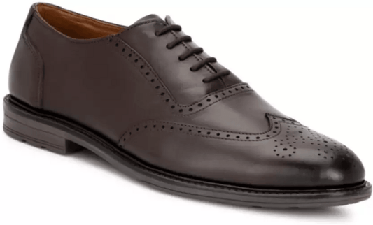 Pure Leather Brogues Shoes For Men(Color- Brown)(UK Size- 6)