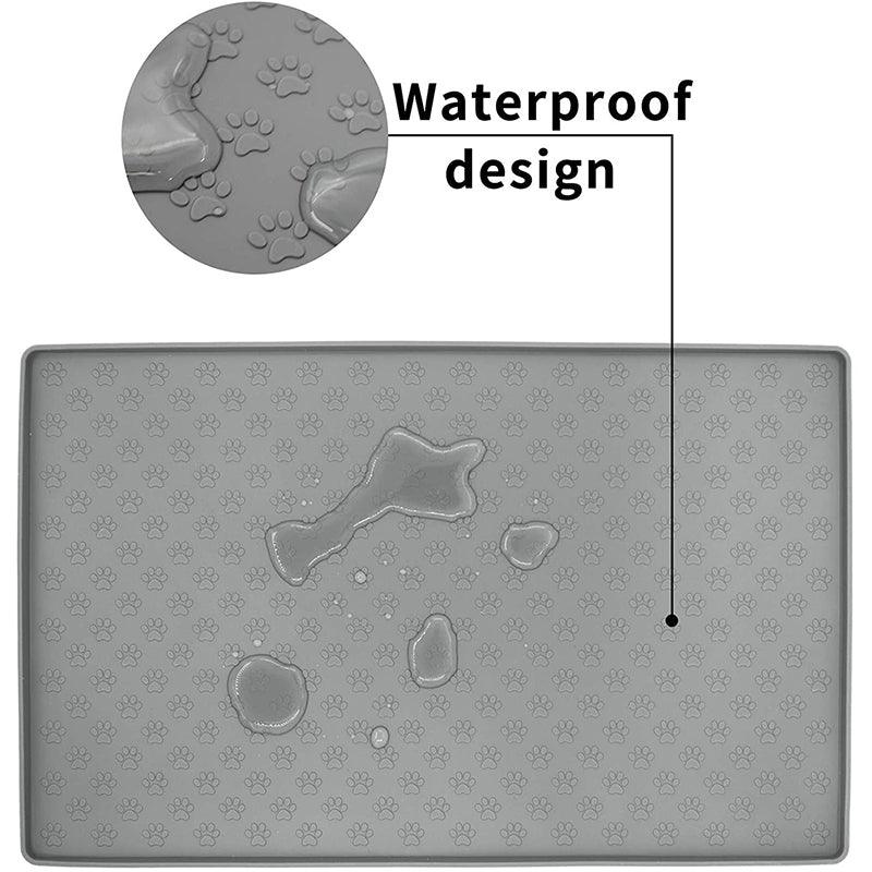 Alfombrilla de silicona antideslizante e impermeable para comida de mascotas 