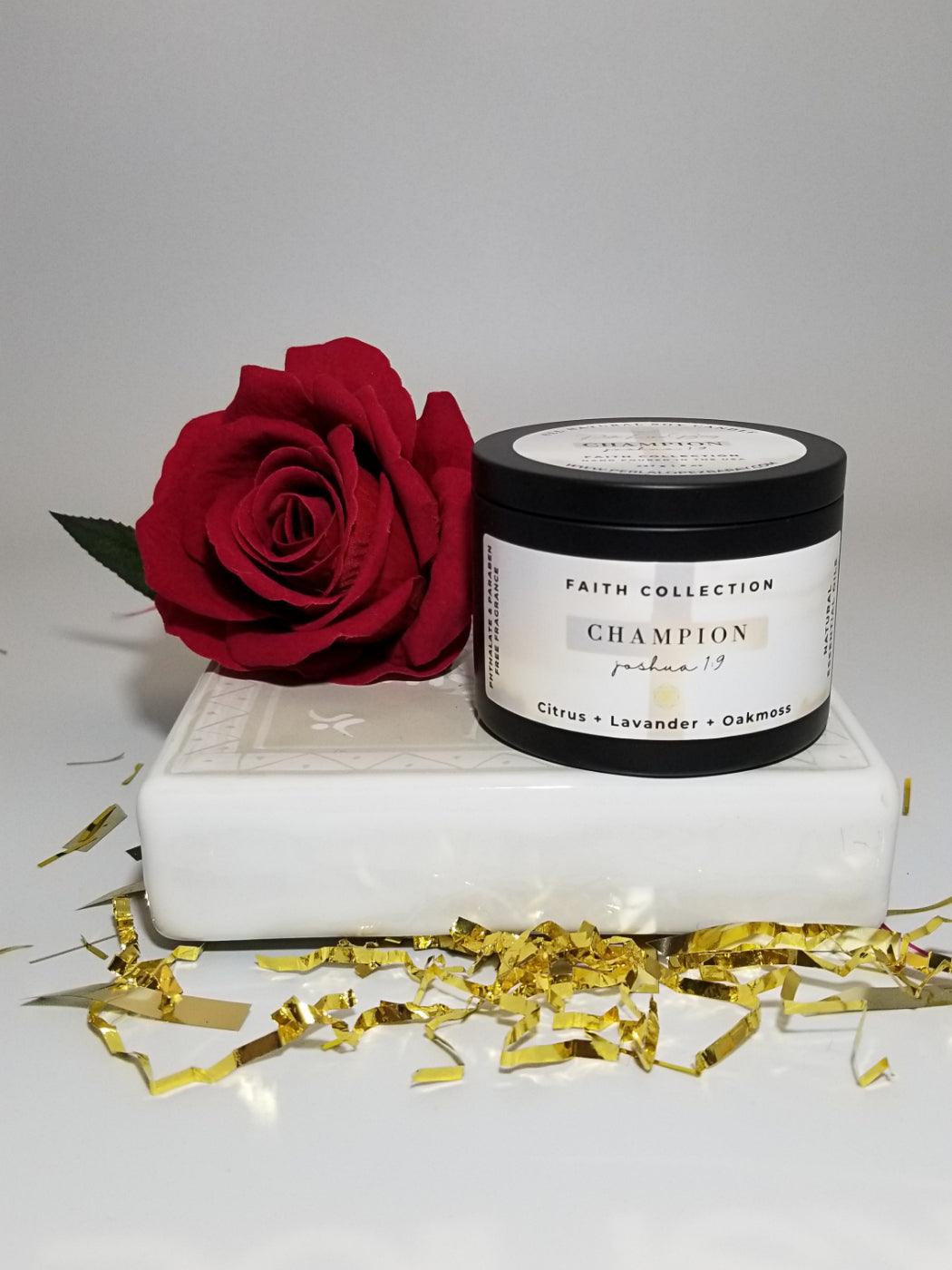 Champion Handcrafted All Natural Premium Soy Candle – Faith Collection