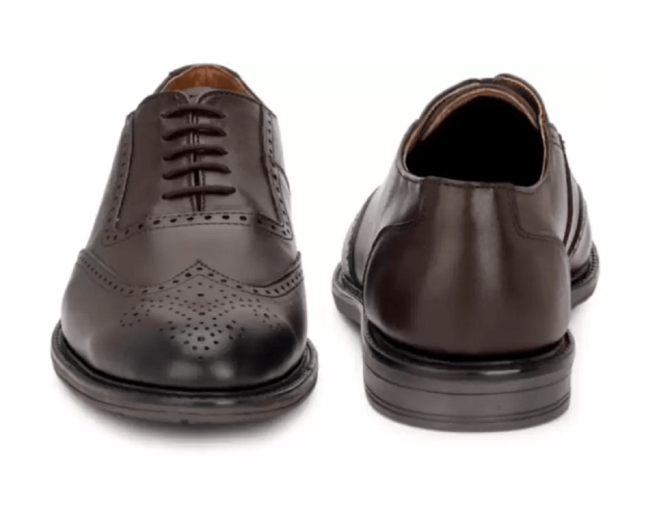 Pure Leather Brogues Shoes For Men(Color- Brown)(UK Size- 6)