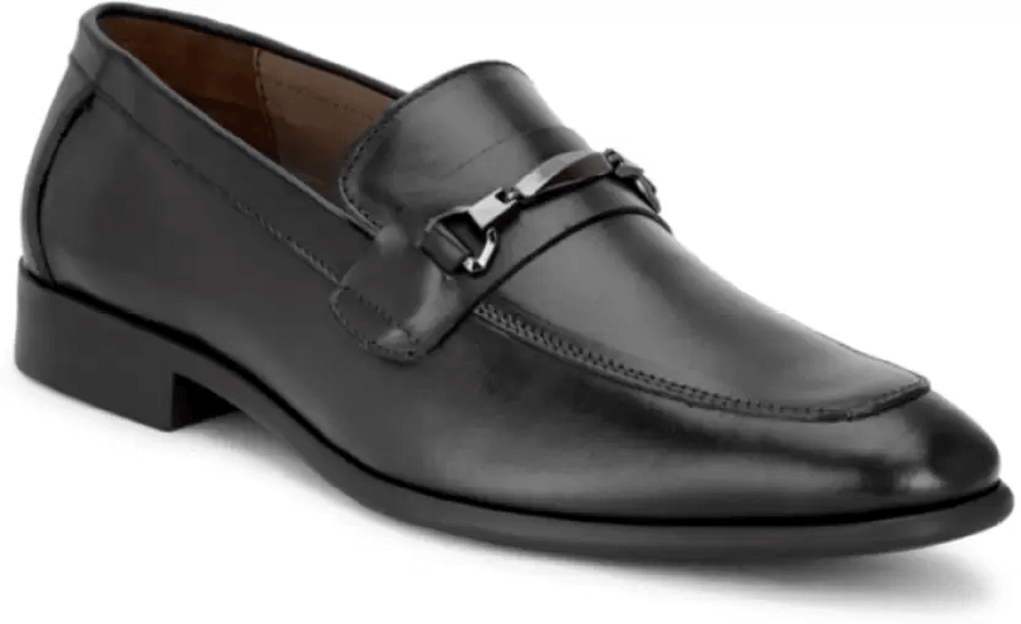 Zapatos casuales cómodos de cuero puro para hombres (negro) (talla del Reino Unido: 6)