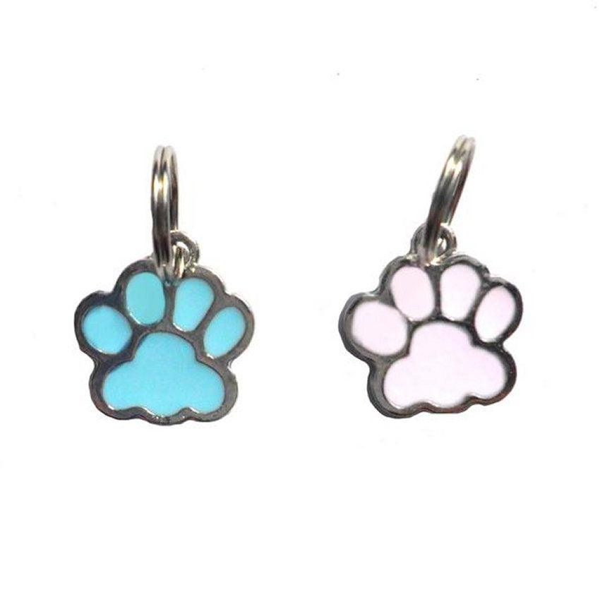 Dijes para collar de perro y gato con forma de pata