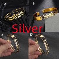 Customized Name Bracelet Personalized Custom Bangles Stainless Steel