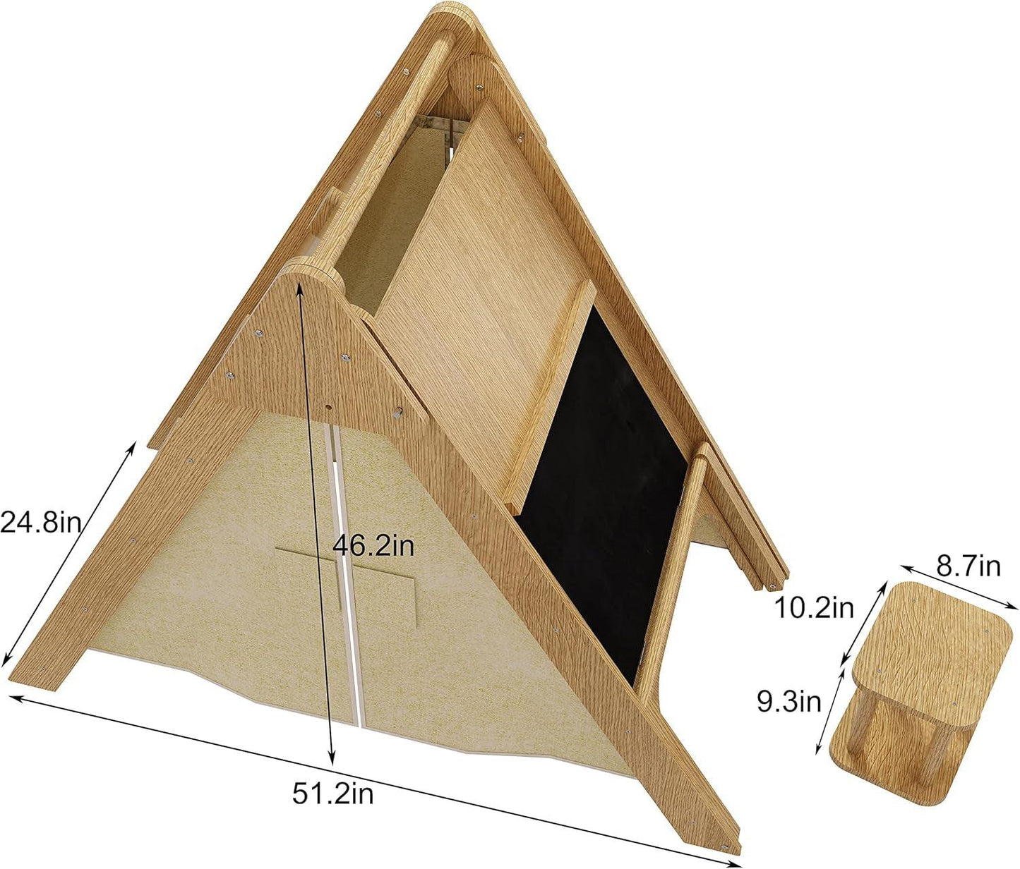 Oak Foldable Triangle Climber 5 in 1 Kids Playhouse Hideaway