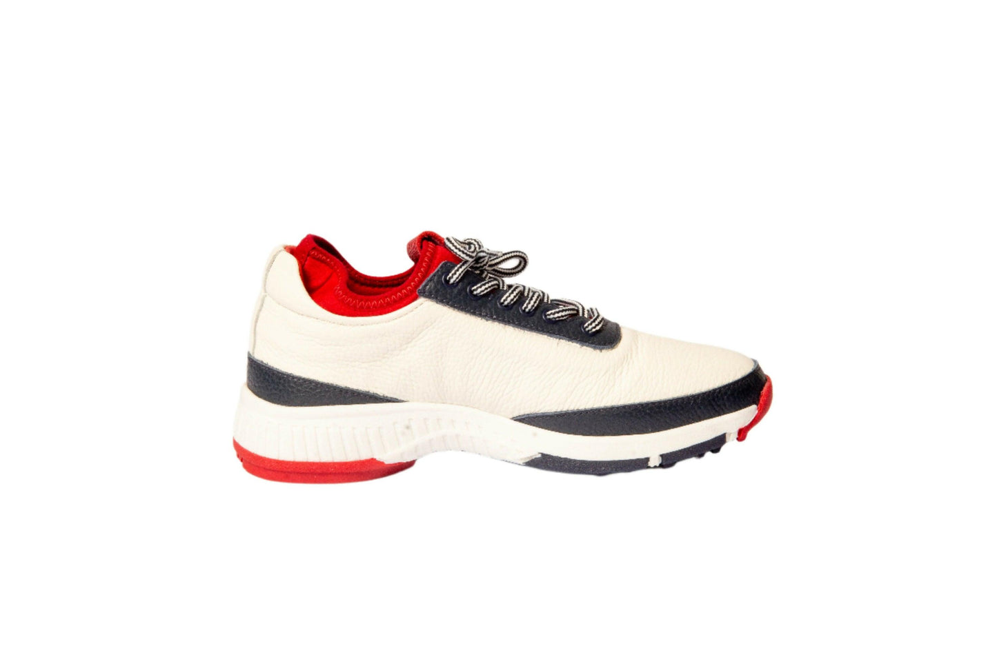 Zapatos de golf Lynx Deerskin para mujer en azul marino y rojo