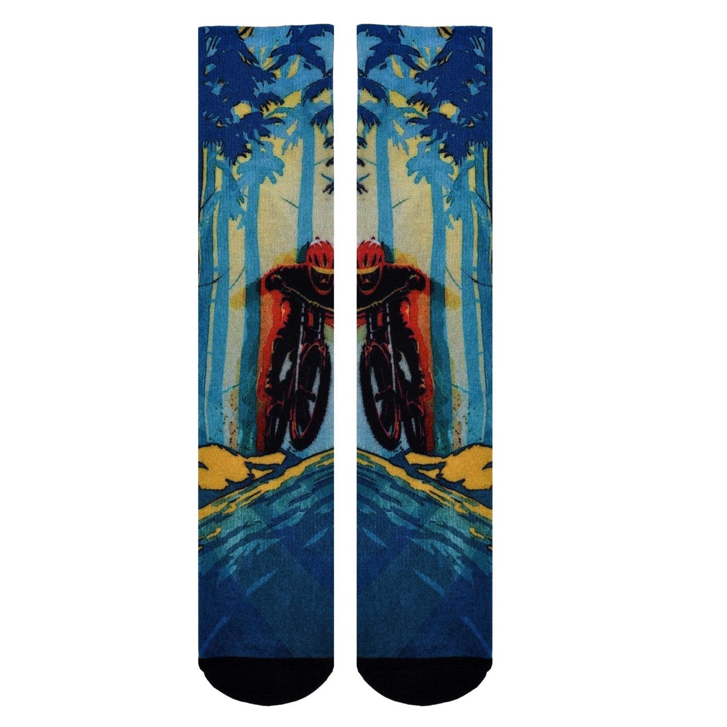 Sierra Socks Forest Biker Pattern CoolMax Socks, Nature Collection for