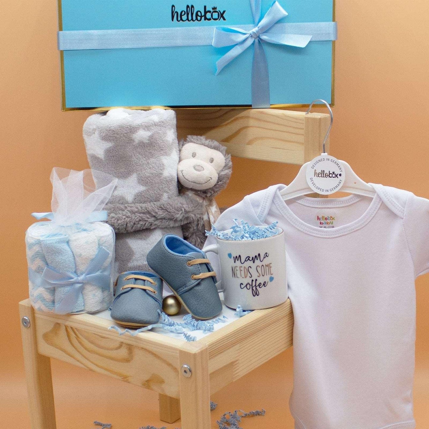 Hellobox Geschenke para neugeborene con Babydecke, Kuscheltier (17 