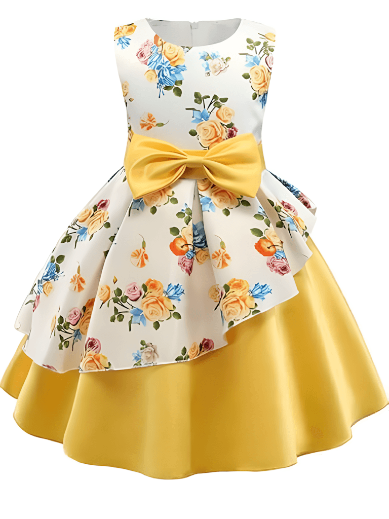 Lycra Floral Printed Frock Dress For Baby Girl's & Girl's  Size 12-24