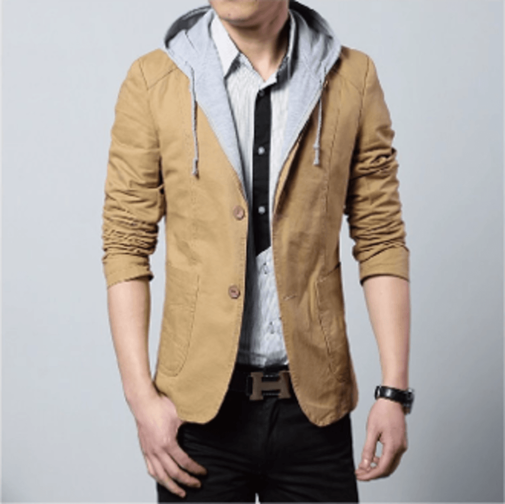 Blazer con capucha estilo urbano para hombre