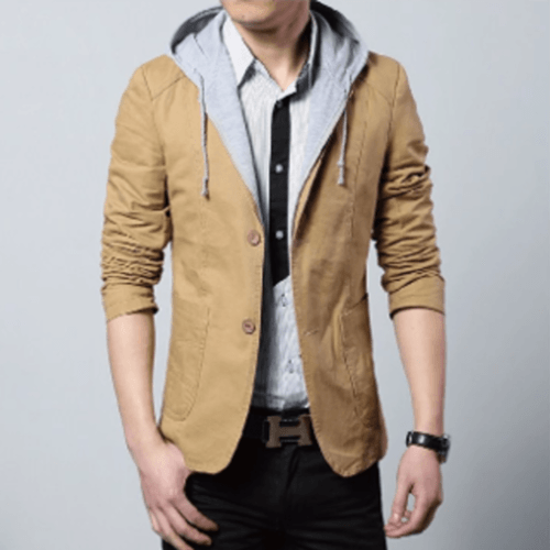 Blazer con capucha estilo urbano para hombre