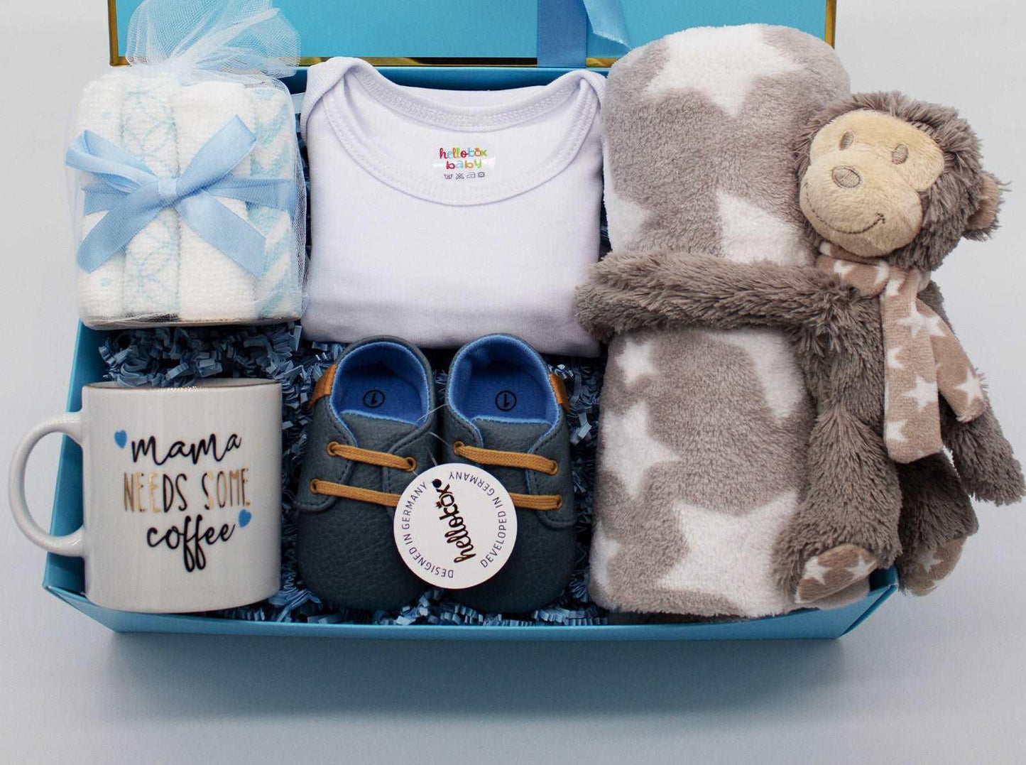 Hellobox Geschenke para neugeborene con Babydecke, Kuscheltier (17 