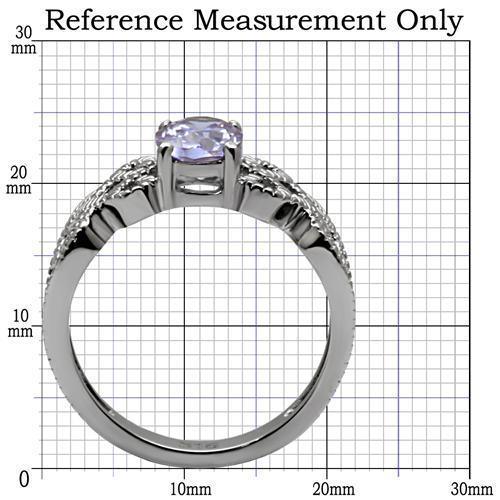 TK079 - High polished (no plating) Stainless Steel Ring with AAA Grade